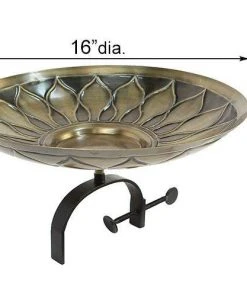 Achla African Daisy Bird Bath With Over Rail Bracket