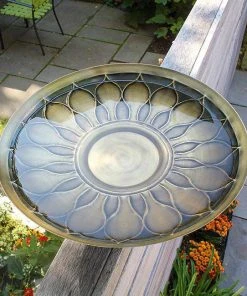 Achla African Daisy Bird Bath With Over Rail Bracket