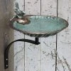 Achla Scalloped Shell Bird Bath With Wall Bracket