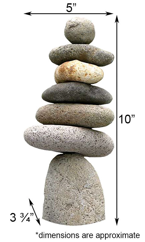 Ancient Graffiti Seven Stone Cairn, 10"H Statues 4 Ancient Graffiti Seven Stone Cairn, 10"H Statues