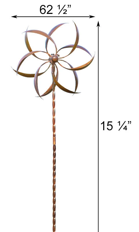 Ancient Graffiti Kinetic Copper Colored Feather 62.5" Spinner 4 Ancient Graffiti Kinetic Copper Colored Feather 62.5" Spinner