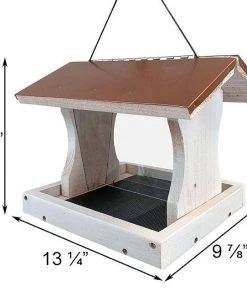 Woodlink Audubon Nantucket White Copper Colored Roof Ranch Bird Feeder