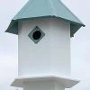 Decorative Houses Sycamore Bird House With Verdigris Roof By A Wing And A Prayer