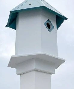 Decorative Houses Sycamore Bird House With Verdigris Roof By A Wing And A Prayer