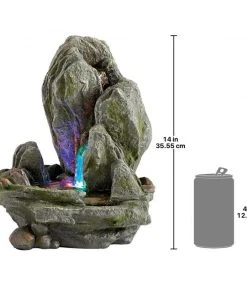 Design Toscano Boulder Falls Cascading Tabletop Fountain
