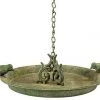 Esschert Design Aged Metal Hanging Bird Bath With Two Birds 2 Esschert Design Aged Metal Hanging Bird Bath With Two Birds