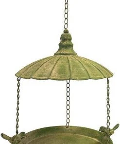 Esschert Design Hanging Feeders Aged Metal Green Hanging Bird Feeder