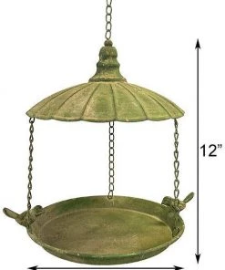 Esschert Design Hanging Feeders Aged Metal Green Hanging Bird Feeder