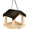 Esschert Design Hanging Feeders Wooden Fly Through Hanging Platform Feeder