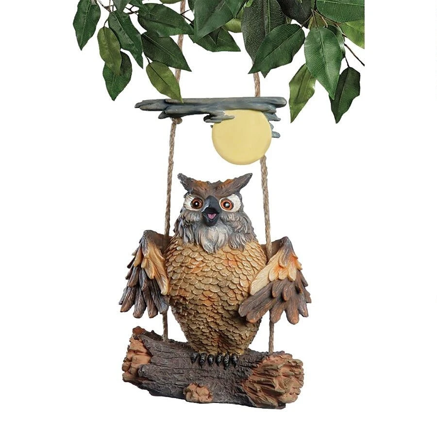 Design Toscano Howie The Hoot Owl Swinging Sculpture 3 Design Toscano Howie The Hoot Owl Swinging Sculpture