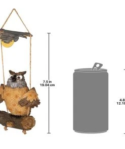Design Toscano Howie The Hoot Owl Swinging Sculpture