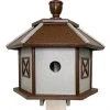 Green Meadow Houses & Feeders Polywood Recycled Plastic Gazebo Bird House, Brown And Gray Post / Pole Mounted Houses