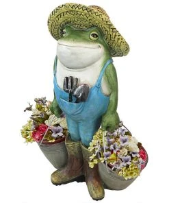Design Toscano Buckets The Garden Frog Statue