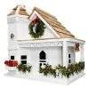 Home Bazaar Yuletide Cottage White Bird House
