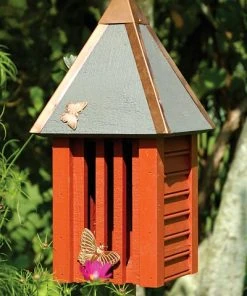 Heartwood Flutterbye Butterfly House & Pole, Redwood Butterflies