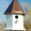 Heartwood Copper Songbird Deluxe Bird House, Brown Roof