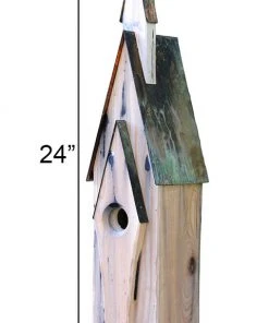 Post / Pole Mounted Houses Heartwood Graceland Bird House, Weathered White
