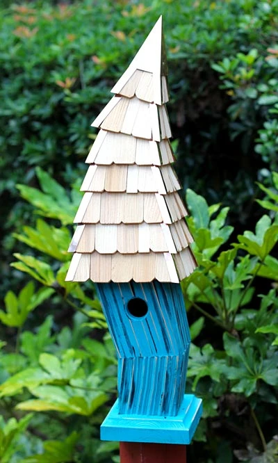 Heartwood Birdiwampus Bird House, Turquoise Post / Pole Mounted Houses 3 Heartwood Birdiwampus Bird House, Turquoise Post / Pole Mounted Houses