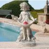 Design Toscano Standing Bird Baths Abigail's Bountiful Apron Bird Bath Sculpture
