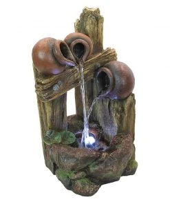 Design Toscano The Cascading Urns Of Ravello Illuminated Garden Fountain Lawn & Garden