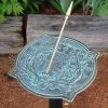 Rome Industries Happiness Brass Verdigris 9.875" Sundial Lawn & Garden