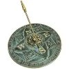 Rome Industries Rosette Brass Verdigris 10.5" Sundial Lawn & Garden