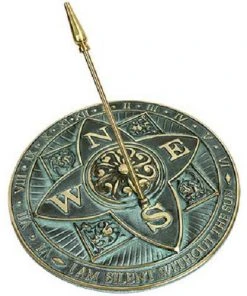 Rome Industries Rosette Brass Verdigris 10.5" Sundial Lawn & Garden