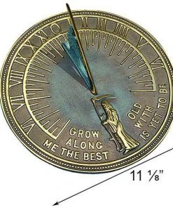 Rome Industries Father Time Brass Verdigris 11.125" Sundial