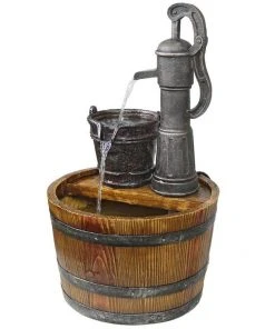 Design Toscano Lawn & Garden Cistern Well Pump Barrel Garden Fountain