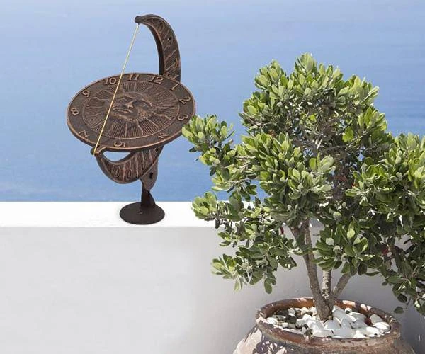 Whitehall Products Sun And Moon French Bronze 12" Aluminum Sundial Lawn & Garden 5 Whitehall Products Sun And Moon French Bronze 12" Aluminum Sundial Lawn & Garden