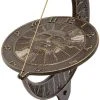 Whitehall Products Sun And Moon French Bronze 12" Aluminum Sundial Lawn & Garden