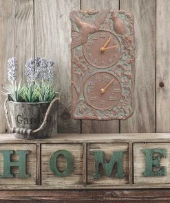 Whitehall Products Lawn & Garden Cardinal Copper Verdi 13.5" Clock & Thermometer