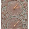 Whitehall Products Lawn & Garden Cardinal Copper Verdi 13.5" Clock & Thermometer