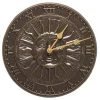 Whitehall Products Sunface French Bronze 12" Clock Lawn & Garden