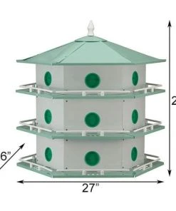 Heath Mfg Post / Pole Mounted Houses Aluminum 18-Room Deluxe Purple Martin House