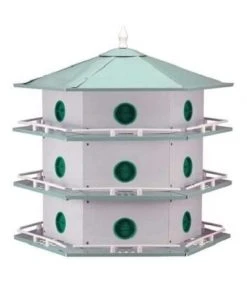 Heath Mfg Post / Pole Mounted Houses Aluminum 18-Room Deluxe Purple Martin House