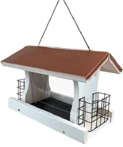 Woodlink Audubon Nantucket White Coppertop Ranch Feeder With Suet Cages