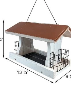 Woodlink Audubon Nantucket White Coppertop Ranch Feeder With Suet Cages