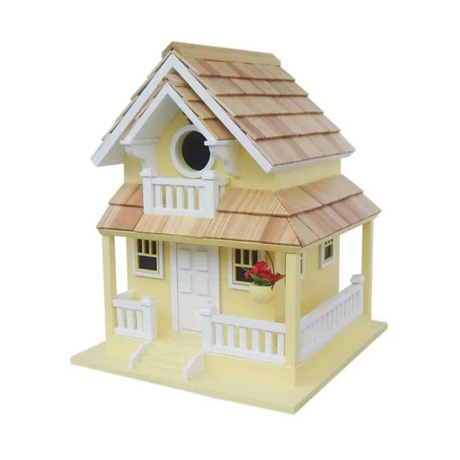 Home Bazaar Decorative Houses Backyard Cottage Yellow Bird House 5 Home Bazaar Decorative Houses Backyard Cottage Yellow Bird House