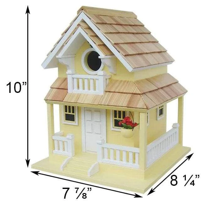 Home Bazaar Decorative Houses Backyard Cottage Yellow Bird House 4 Home Bazaar Decorative Houses Backyard Cottage Yellow Bird House
