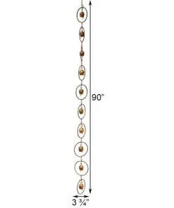 Ancient Graffiti Lawn & Garden Bell Rain Chain, Copper 8 Ancient Graffiti Lawn & Garden Bell Rain Chain, Copper