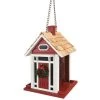 Home Bazaar Bellport Cottage Holiday Red Bird Feeder