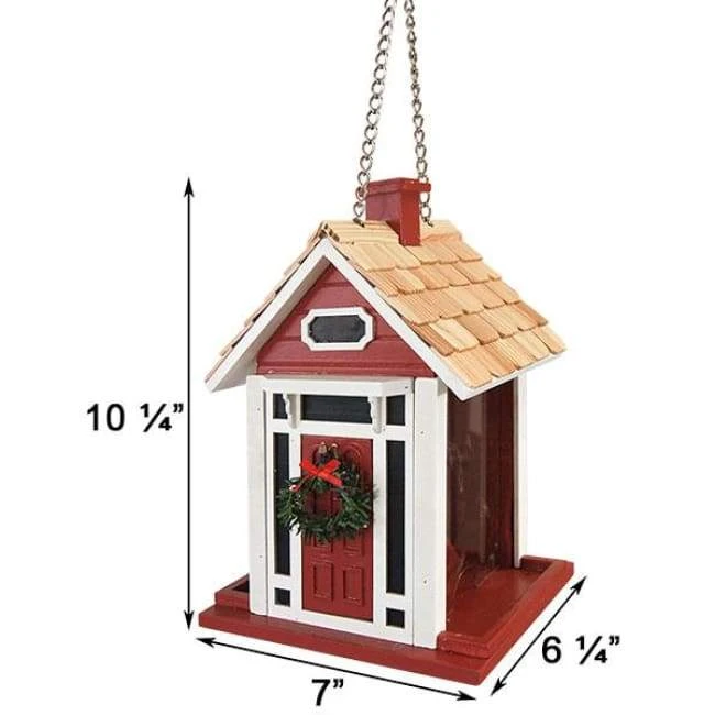 Home Bazaar Bellport Cottage Holiday Red Bird Feeder 4 Home Bazaar Bellport Cottage Holiday Red Bird Feeder