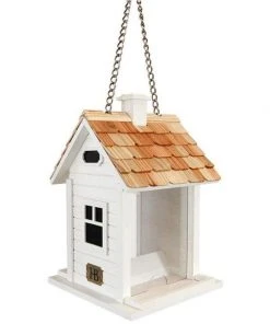 Home Bazaar Hanging Feeders Bellport Cottage Holiday White Bird Feeder