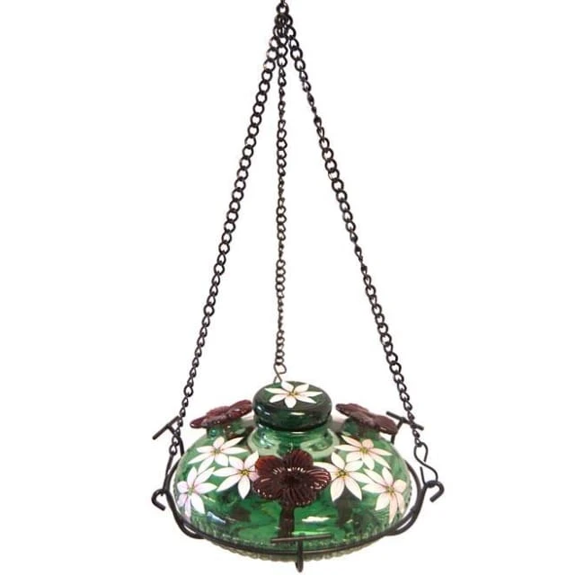 Parasol Bloom Botanica Hummingbird Feeder With Perch, Green 3 Parasol Bloom Botanica Hummingbird Feeder With Perch, Green