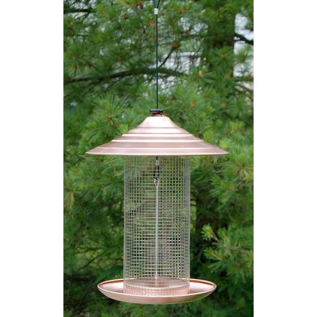 Woodlink Brushed Copper Sunflower Seed Bird Feeder Hanging Feeders 3 Woodlink Brushed Copper Sunflower Seed Bird Feeder Hanging Feeders