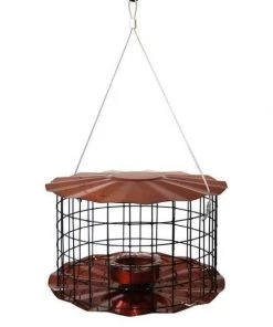 Erva Tool & Die Caged Copper Colored Bluebird Feeder