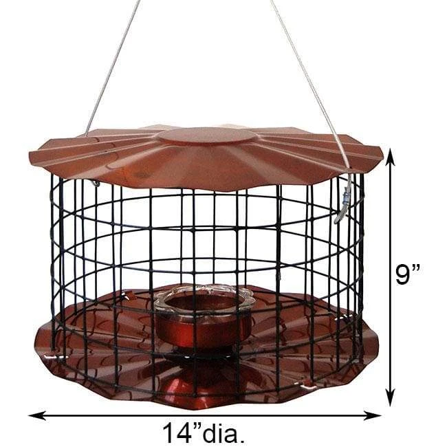 Erva Tool & Die Caged Copper Colored Bluebird Feeder 4 Erva Tool & Die Caged Copper Colored Bluebird Feeder