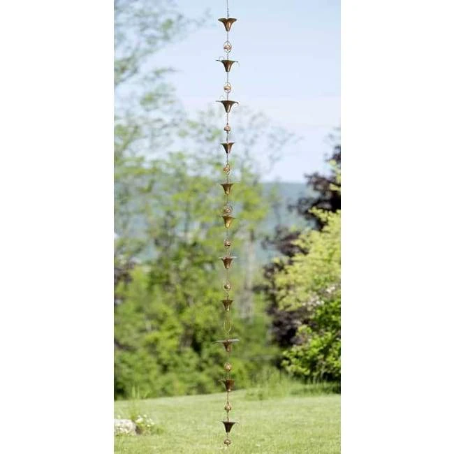 Ancient Graffiti Calla Lilies And Bells Rain Chain Lawn & Garden 6 Ancient Graffiti Calla Lilies And Bells Rain Chain Lawn & Garden