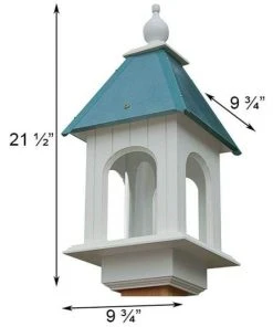 A Wing And A Prayer Camellia Bird Feeder With Verdigris Roof
